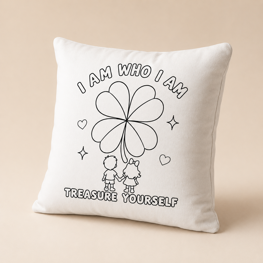 I Am Who I Am | Inkleurkussen Kindereditie