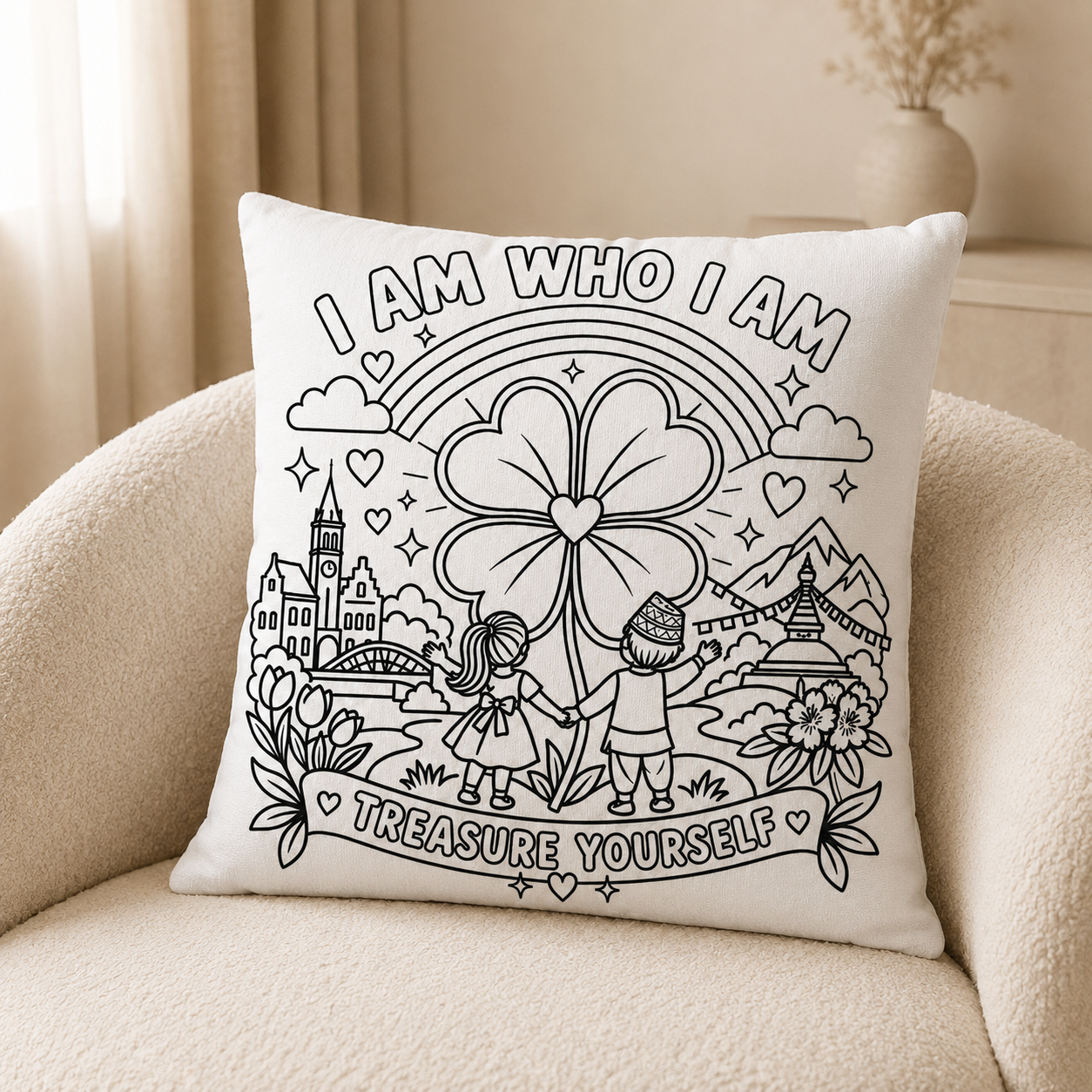 I Am Who I Am | Inkleurkussen Volwassen Editie