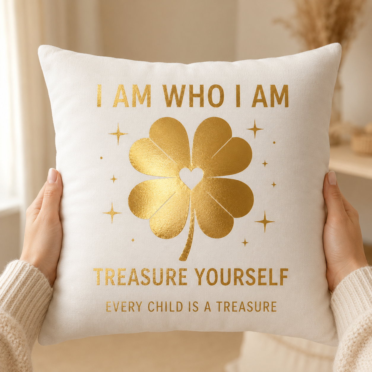 I Am Who I Am | Treasure Yourself Kussen Goud