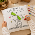 I Am Who I Am | Inkleurkussen Kindereditie
