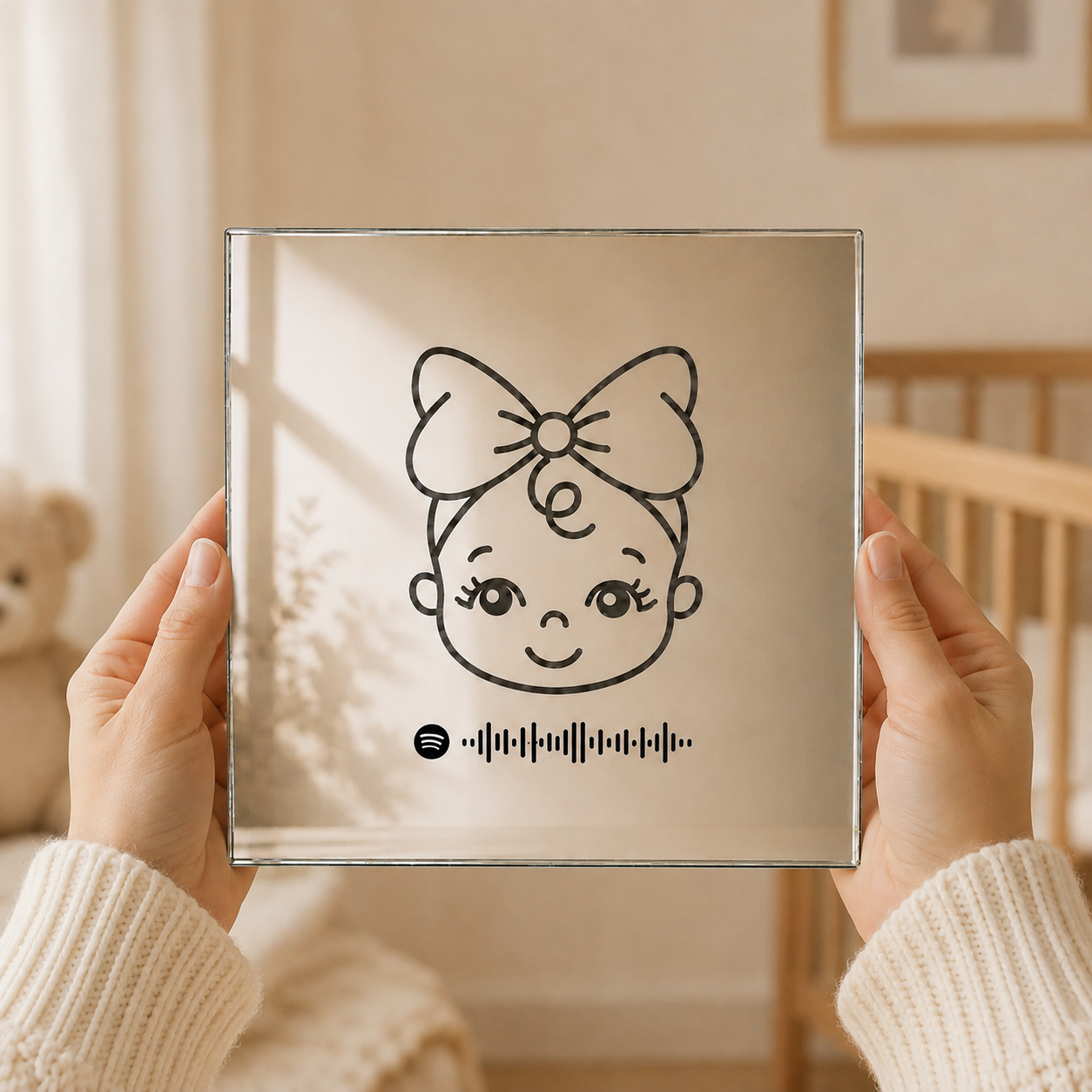 Gepersonaliseerde Baby Muziekspiegel met Eigen Liedje