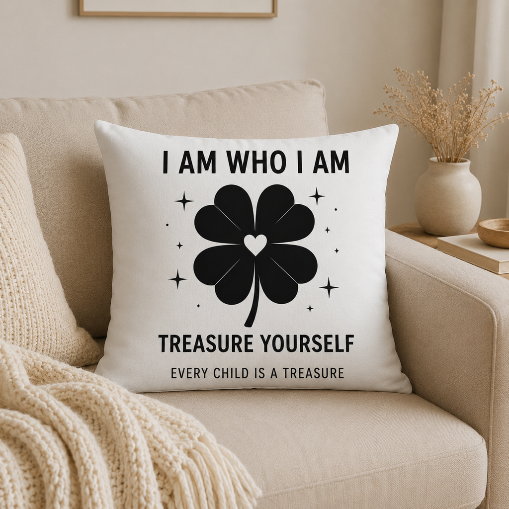 I Am Who I Am | Treasure Yourself Kussen Zwart